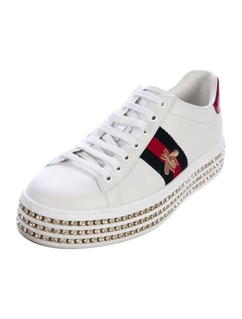 gucci ace crystal sneakers